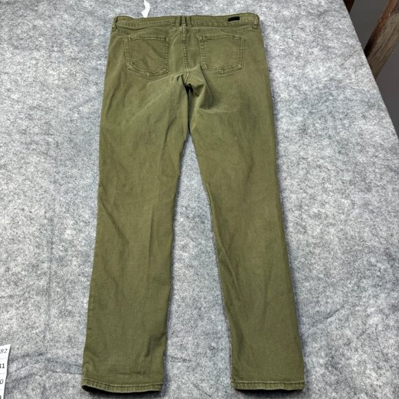 Kut from the Kloth Jeans Womens Size 16 Green Straight Denim Cotton Stretch - Picture 3 of 11